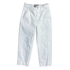 Everlane White Jeans STAIN Women's Straight Cropped Short Size 0 (READ)